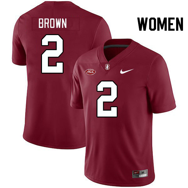 Women #2 Elijah Brown Stanford Cardinal 2024 ACC Conference College Football Jerseys Stitched-Cardin